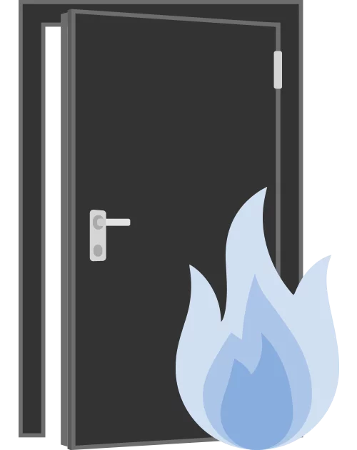 Tür mit Feuer